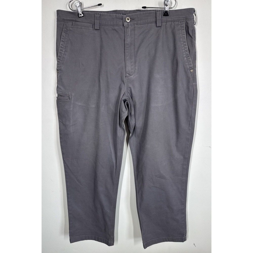 Duluth Trading Flex Ballroom Khakis Pants Mens 38x30 Gray Relaxed Fit‎ Stretchy